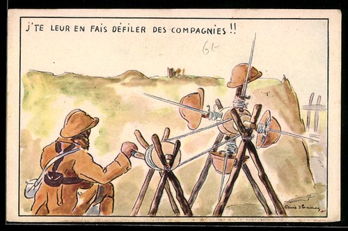 Cpa illustrateur soldato - cpa,